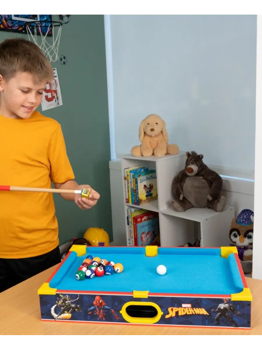 Настольный бильярд Spider-Man Tabletop Pool Table World Tech Toys — изображение 4 из 8, нет цвета