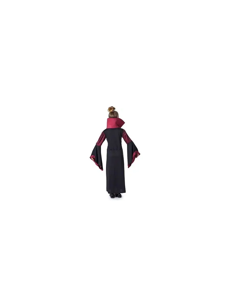 Костюм вампирши: платье и ожерелье - для девочек младшего возраста Dress Up America — изображение 2 из 3, черный/красный