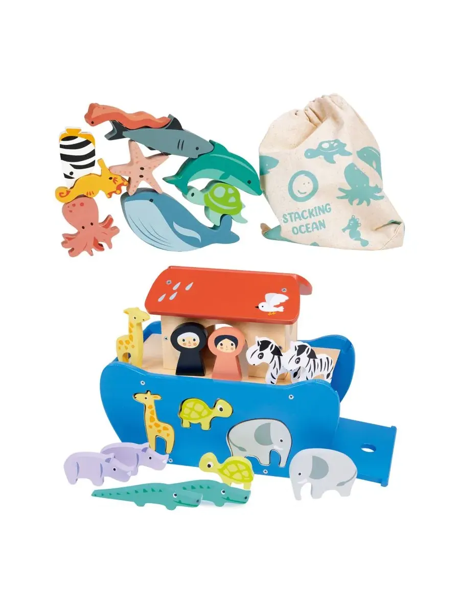 Набор для сортировки и балансировки Noah's Sorting and Stacking Bundle Mentari Toys — мульти