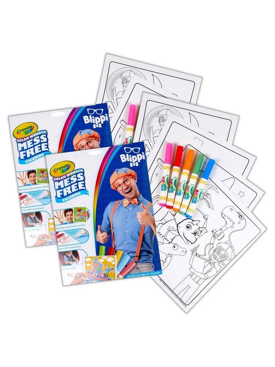 Набор для раскрашивания Color Wonder Blippi, 2 комплекта Crayola — мульти