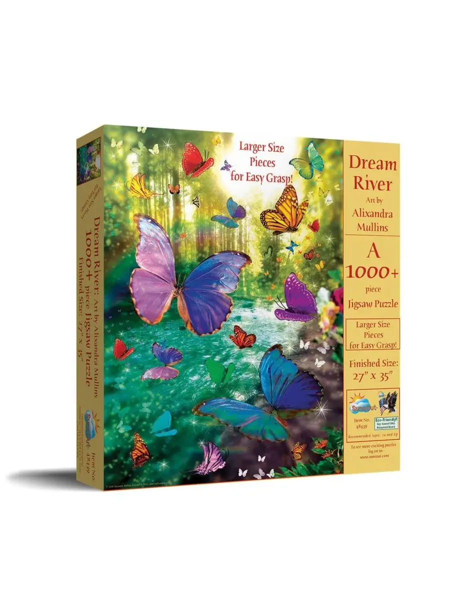 Пазл Dream River из 1000 деталей для взрослых, крупные элементы Sunsout — мульти