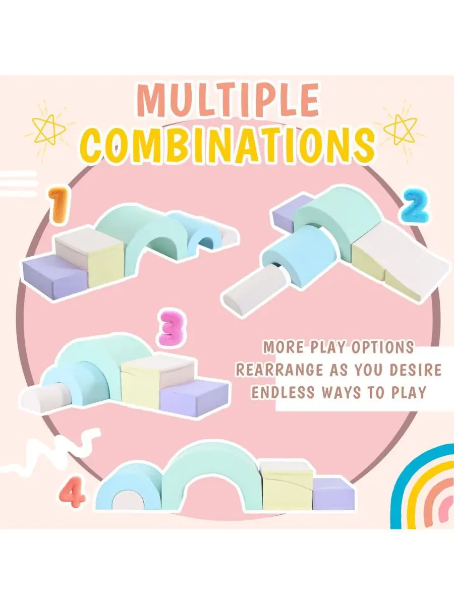 Набор из 5 мягких игровых модулей-леденцов Streamdale Furniture — изображение 2 из 9, мульти