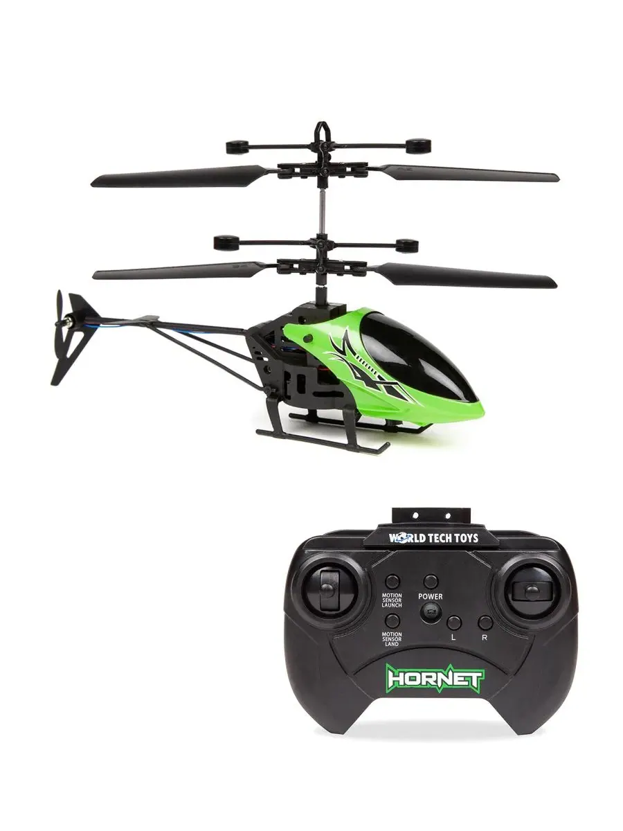 Вертолет Hornet, светящийся в темноте, 2 канала, ИК-подсветка World Tech Toys