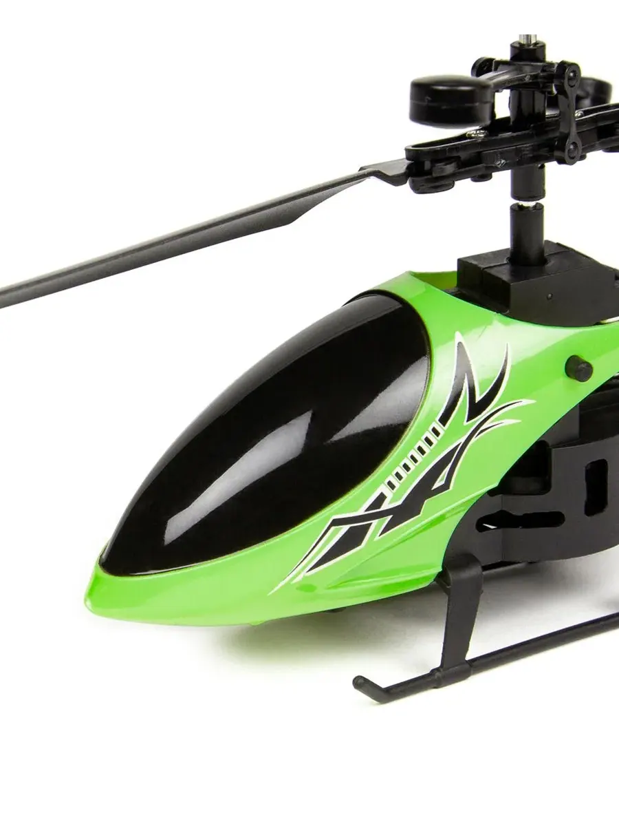 Вертолет Hornet, светящийся в темноте, 2 канала, ИК-подсветка World Tech Toys — изображение 6 из 7, зеленый