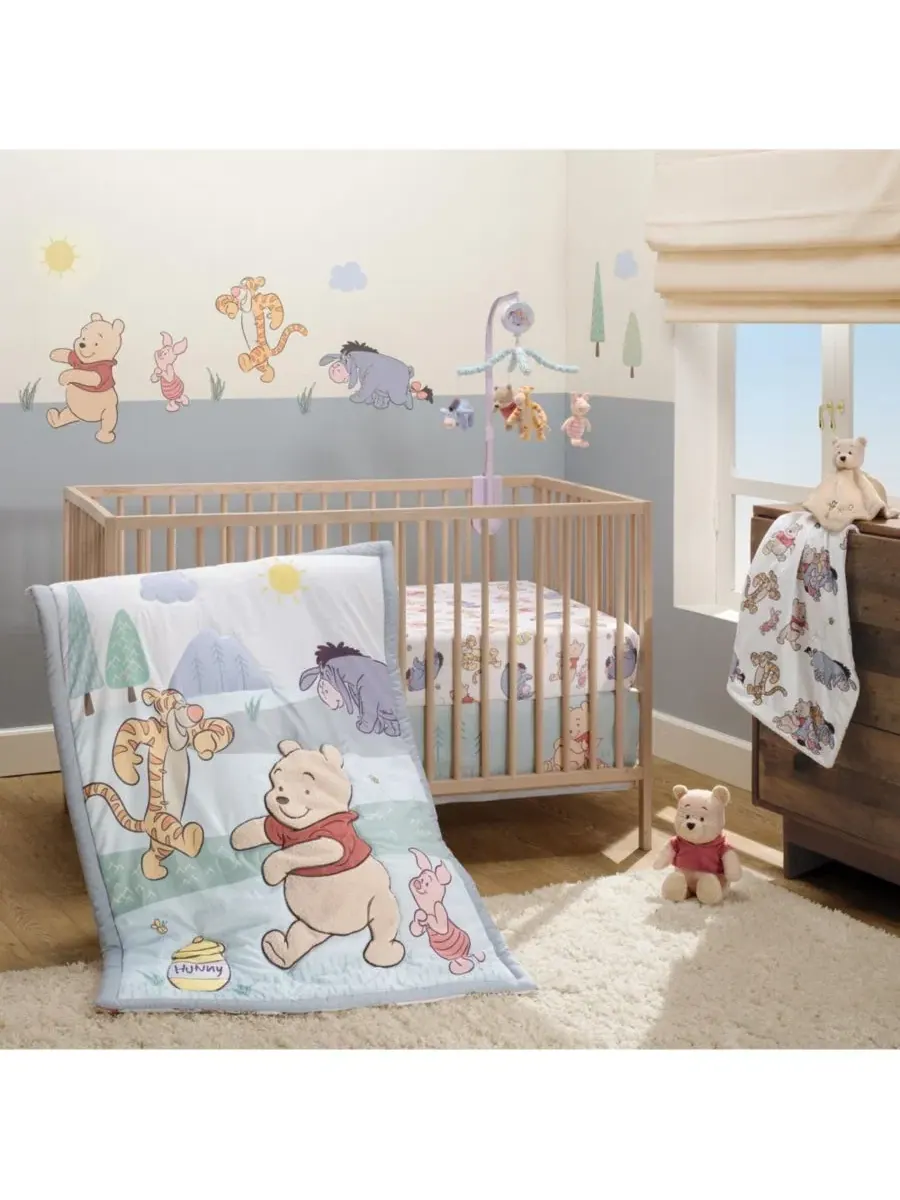 Детское флисовое одеяло Disney Baby с Винни-Пухом и друзьями Bedtime Originals — изображение 7 из 7, белый
