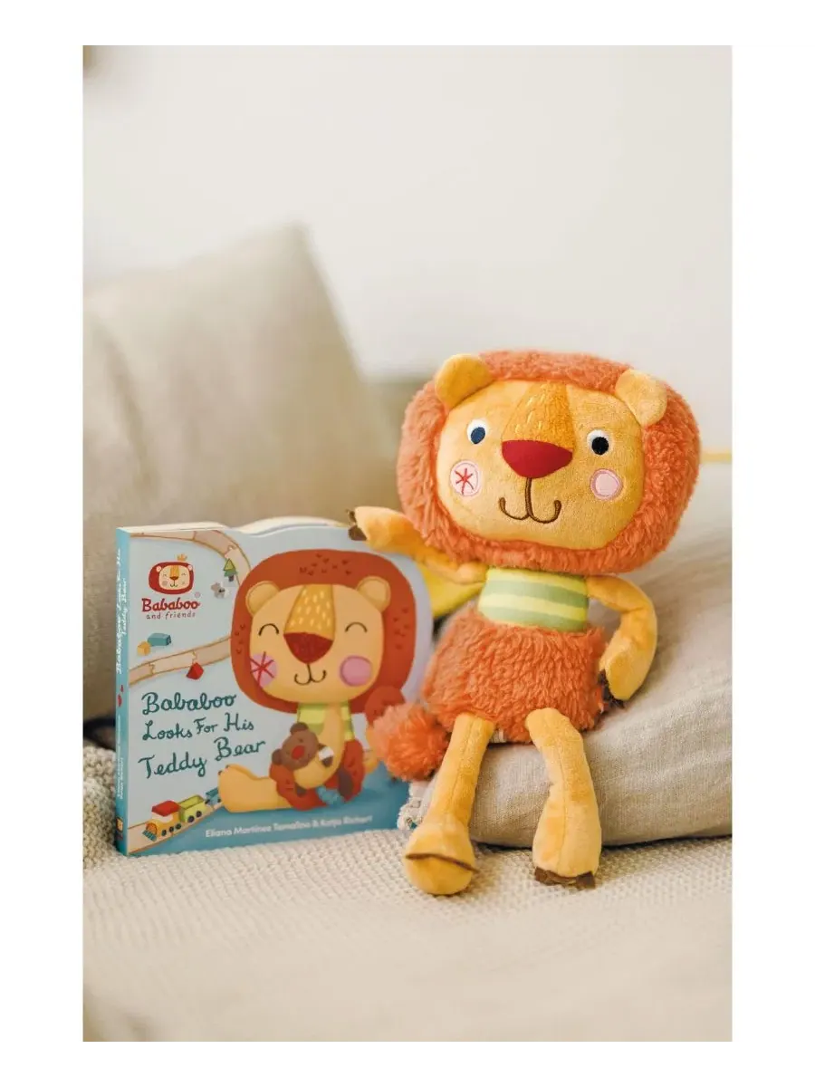 Набор «Книга и плюшевая игрушка с изображением льва» Bababoo And Friends — изображение 1 из 7, нет цвета