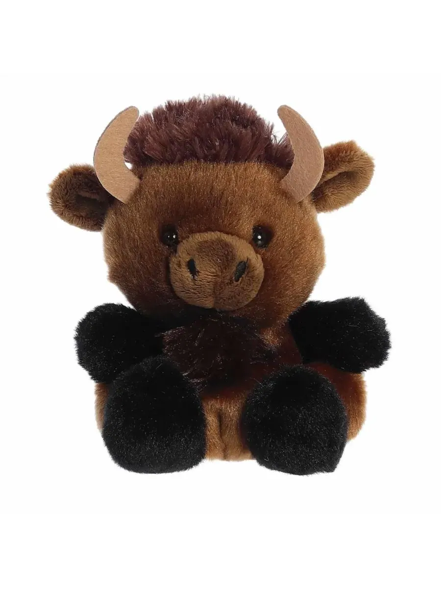 Мягкая игрушка Billy Bison из коллекции Palm Pals, 10 см Aurora — коричневый