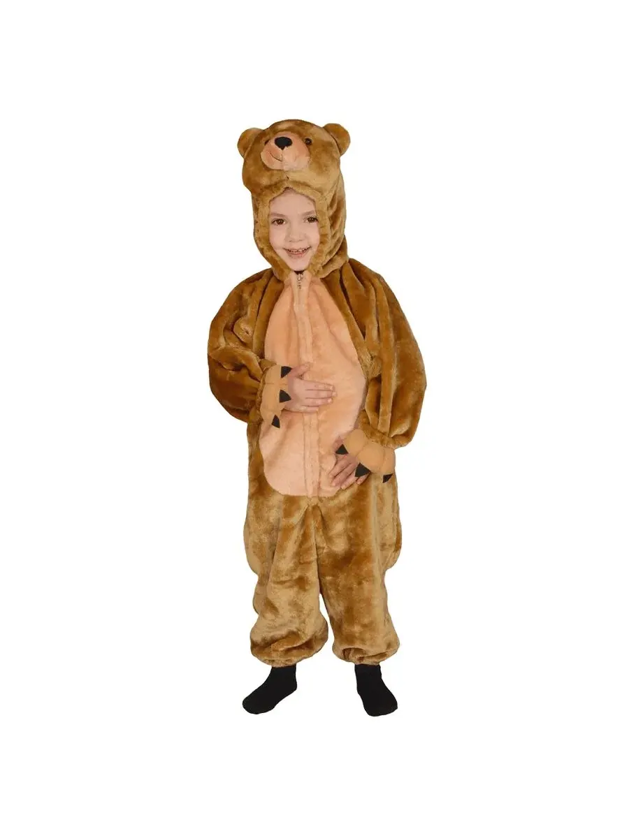 Костюм медведя с комбинезоном Brown Bear Jumpsuit Costume Dress Up America