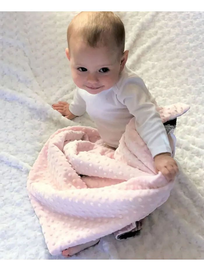 Одеяло Minky для маленьких девочек Lil' Cub Hub — изображение 2 из 10, серый