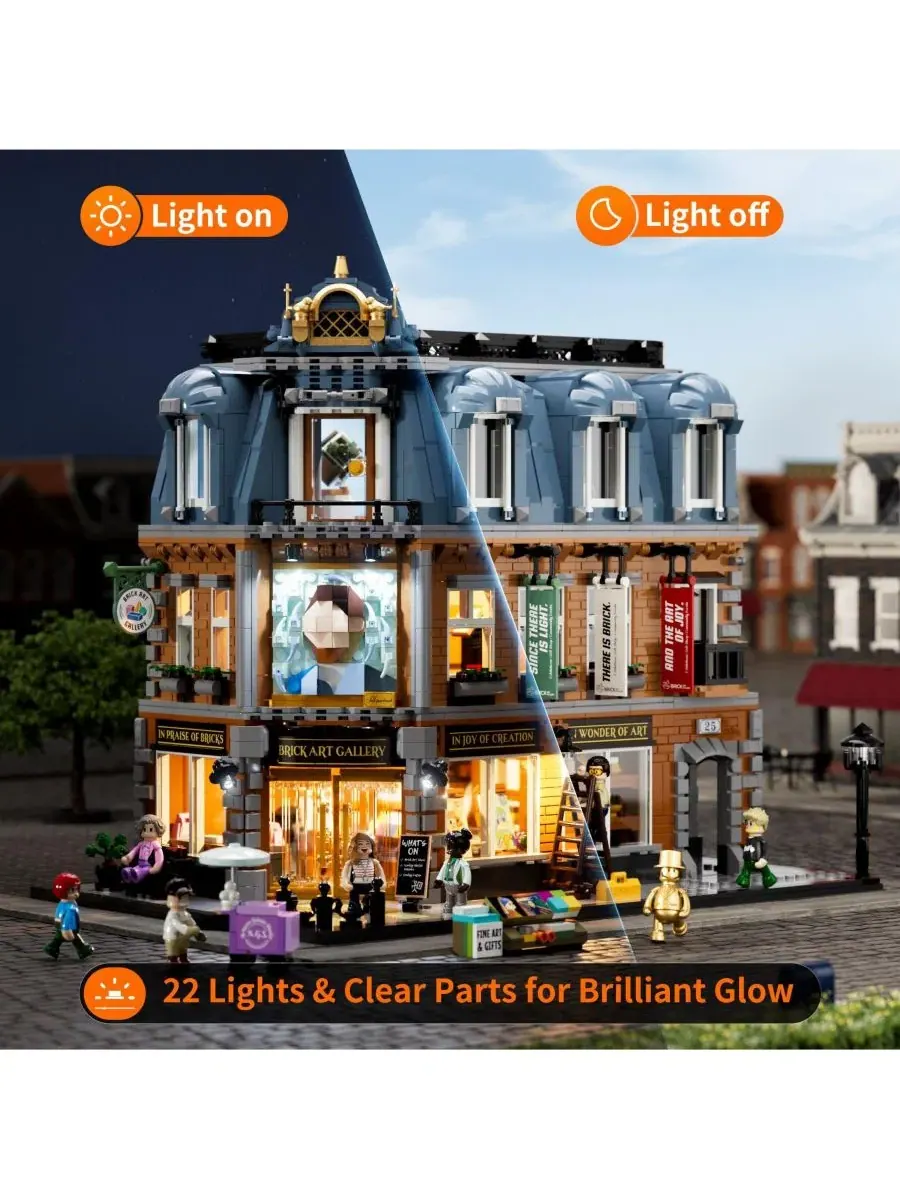 Конструктор Brick Art Gallery Lighting Building Bricks Set Town Life City Collection Kit With — изображение 5 из 10