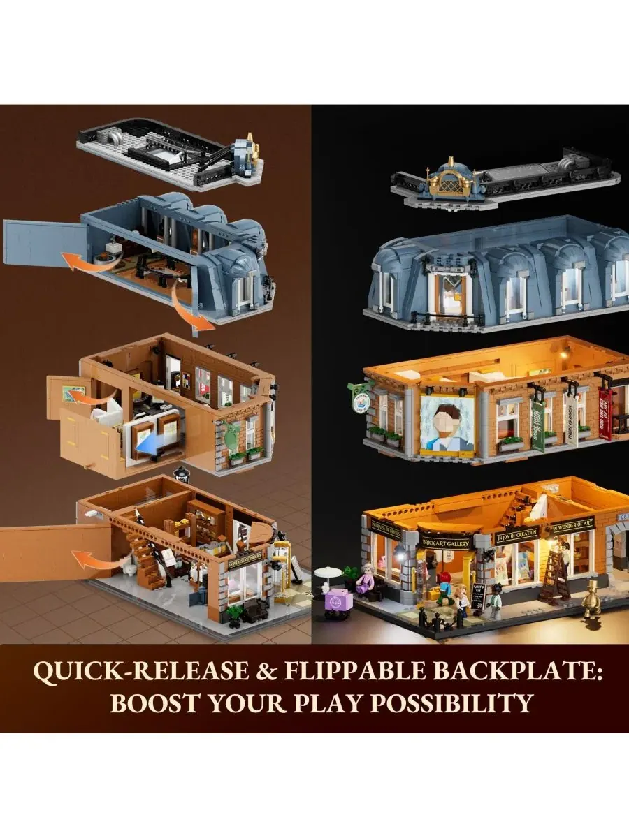Конструктор Brick Art Gallery Lighting Building Bricks Set Town Life City Collection Kit With — изображение 6 из 10