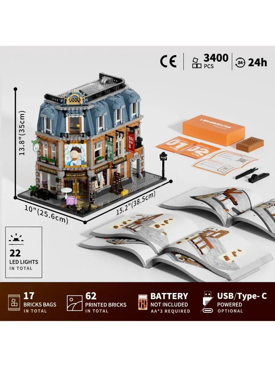Конструктор Brick Art Gallery Lighting Building Bricks Set Town Life City Collection Kit With — изображение 10 из 10