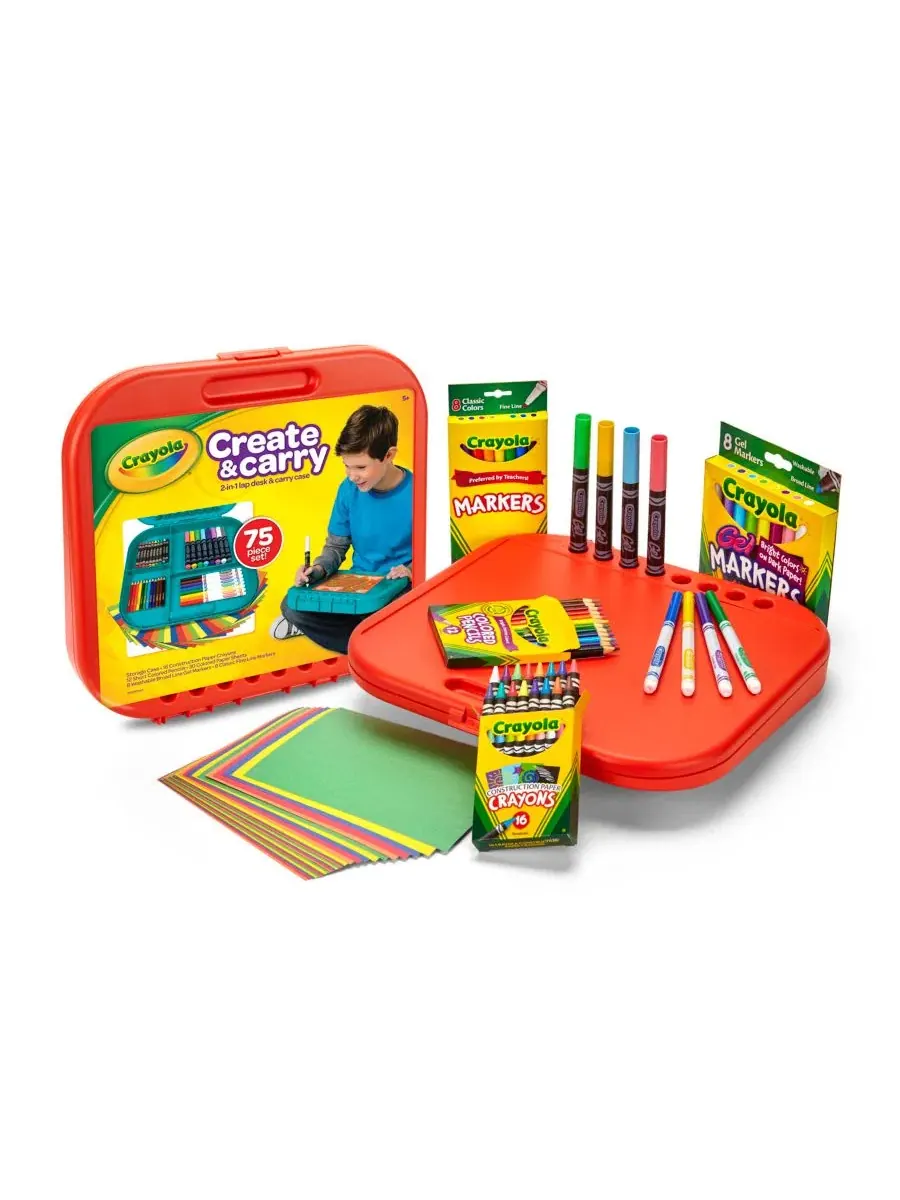 Набор для творчества Crayola Create N Carry Case, 75 предметов — мульти
