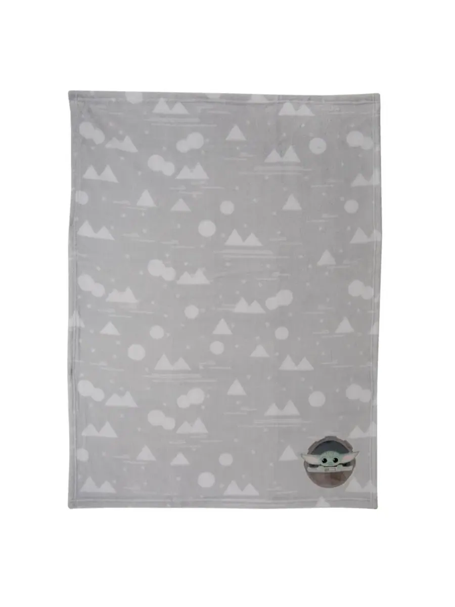 Детское одеяло из серого флиса с изображением Малыша/Малыша Йоды из сериала «Звездные войны: — изображение 2 из 3, серый