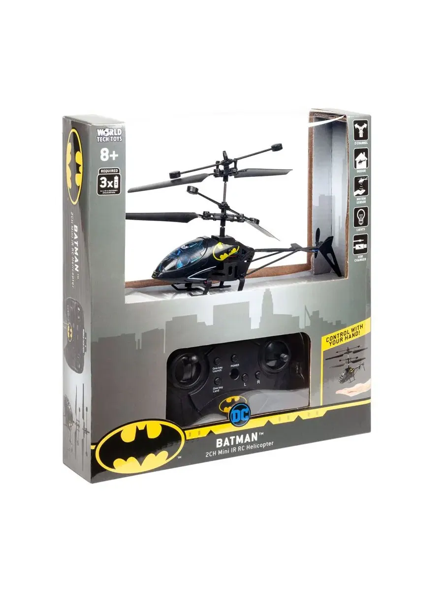Вертолет DC Batman 2CH IR World Tech Toys — изображение 8 из 9, черный