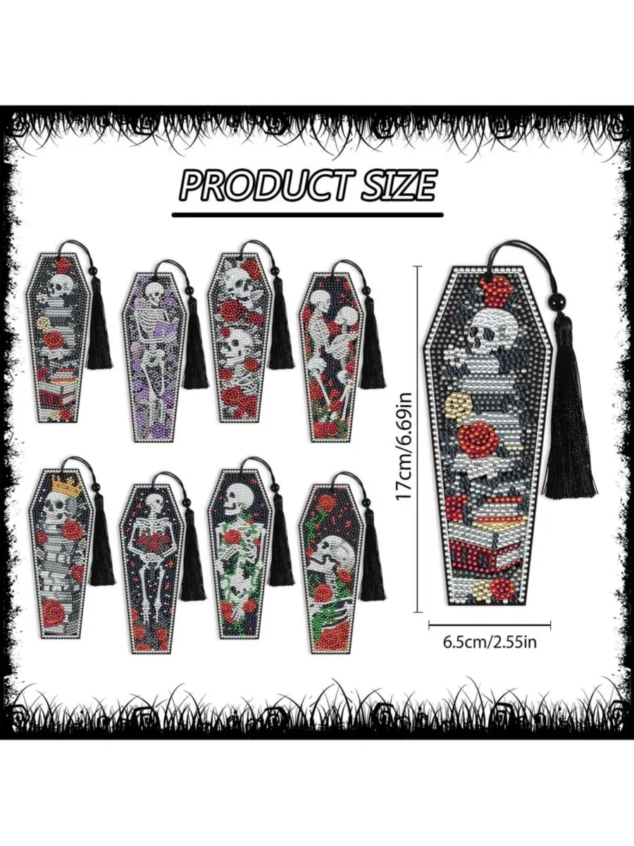 Набор для творчества «Boho Painting Bookmark Kit» с алмазной мозаикой, 8 предметов GNUADZ, Gothic — изображение 3 из 4