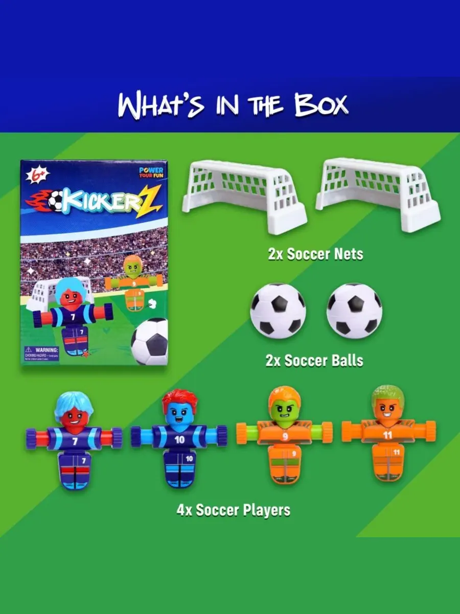 Игровой набор KickerZ Soccer Fidgets Game Set - 8 предметов Power Your Fun — изображение 5 из 6, нет цвета