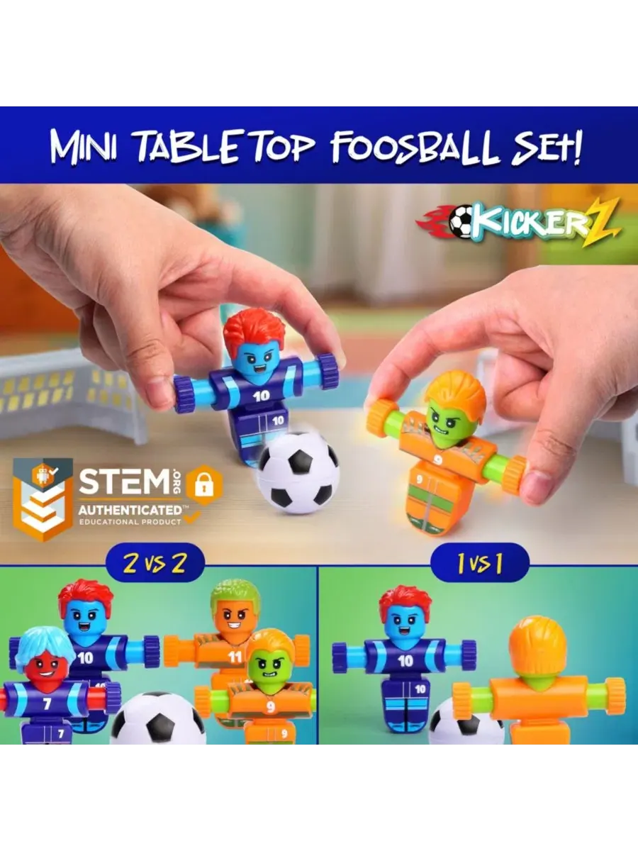 Игровой набор KickerZ Soccer Fidgets Game Set - 8 предметов Power Your Fun — изображение 6 из 6, нет цвета