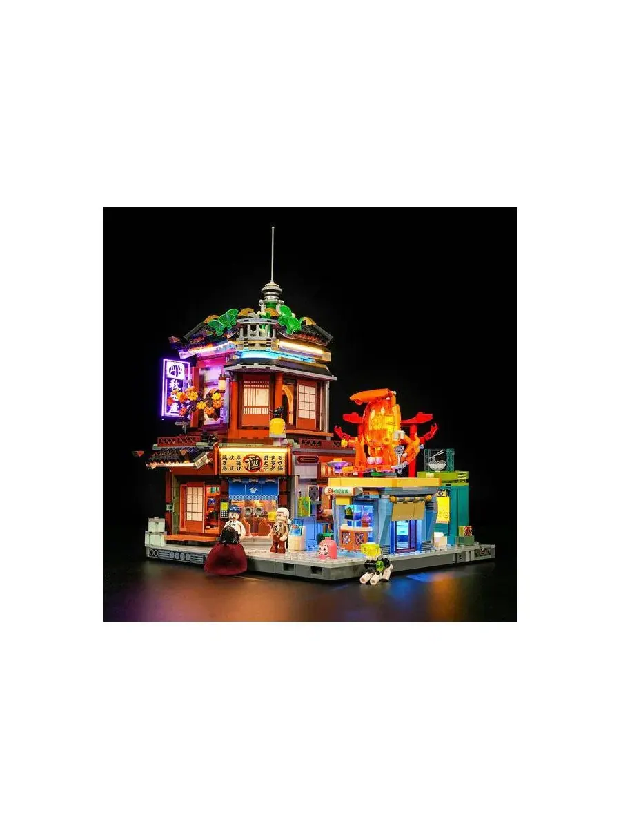 Конструктор Lumibricks 1987 Pcs Cyberpunk Japanese Izakaya Neon City Building Bricks, Future Pub — изображение 2 из 10