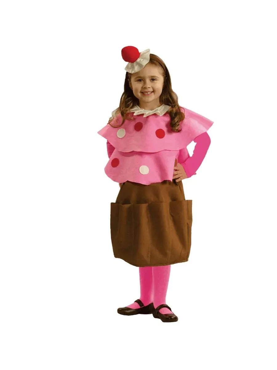 Костюм капкейка с ободком клубника, модель Creamy Cupcake Dress Up America
