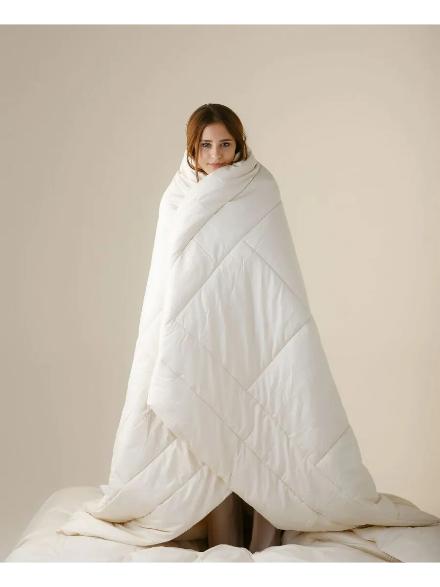 Легкое одеяло myMerino с наполнителем из мериносовой шерсти для детской кроватки Sleep & Beyond — изображение 2 из 8, белый