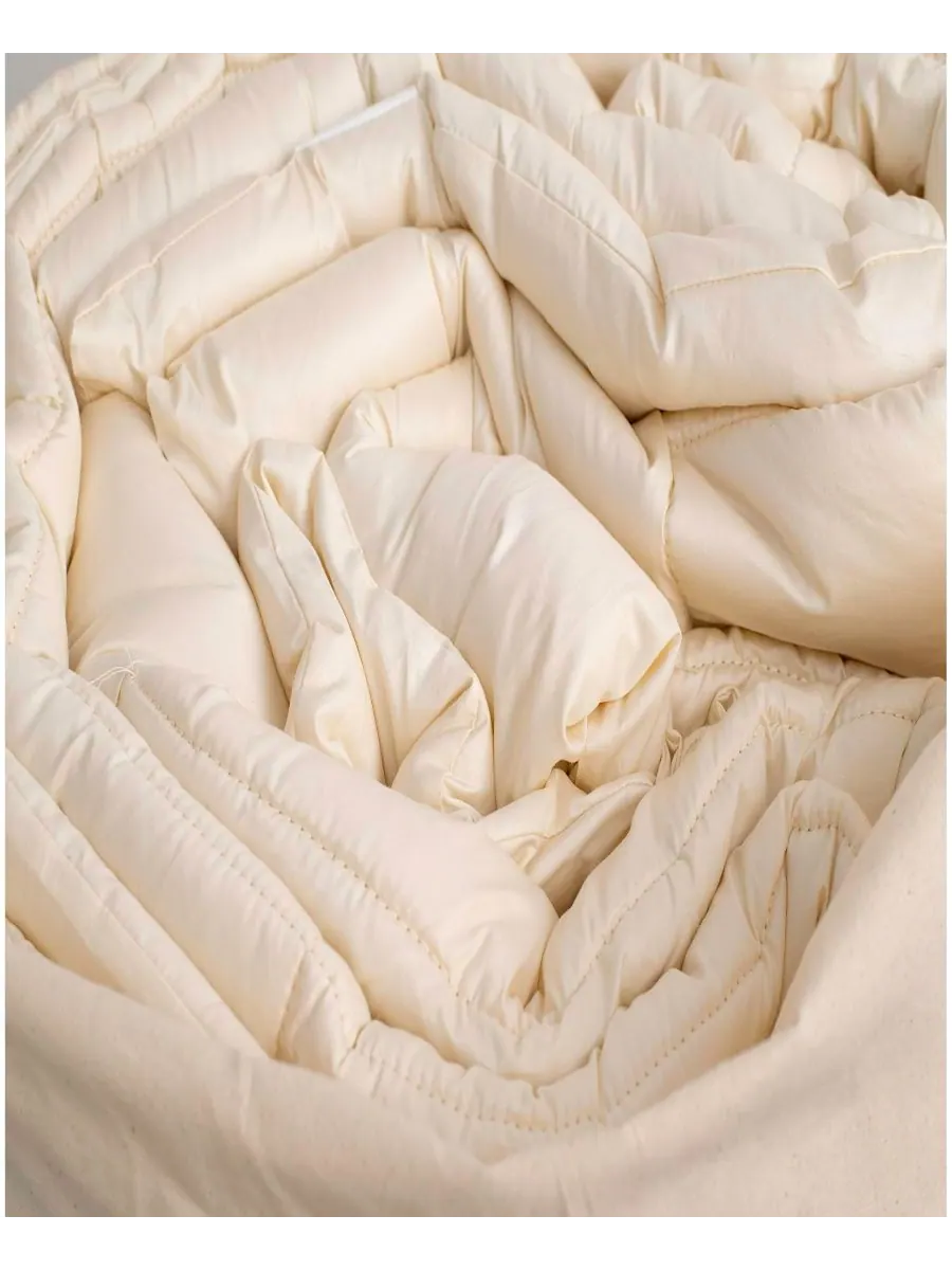 Легкое одеяло myMerino с наполнителем из мериносовой шерсти для детской кроватки Sleep & Beyond — изображение 6 из 8, белый