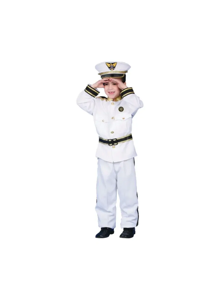 Костюм адмирала с фуражкой, ремнем и брюками Dress Up America