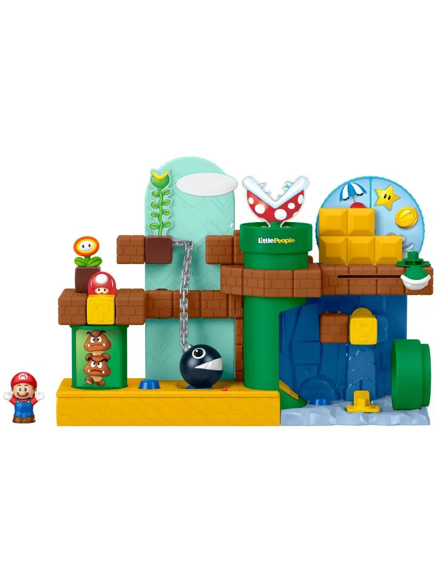Игровой набор Fisher Price «Мои приключения в Марио», музыкальная игрушка для малышей с 2 фигурками