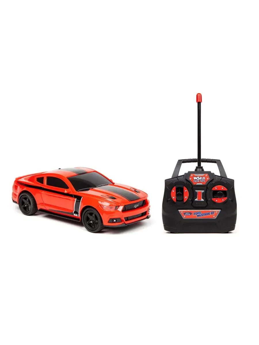 Лицензированная радиоуправляемая модель автомобиля Ford Mustang в масштабе 1:24 World Tech Toys — изображение 2 из 12, мульти