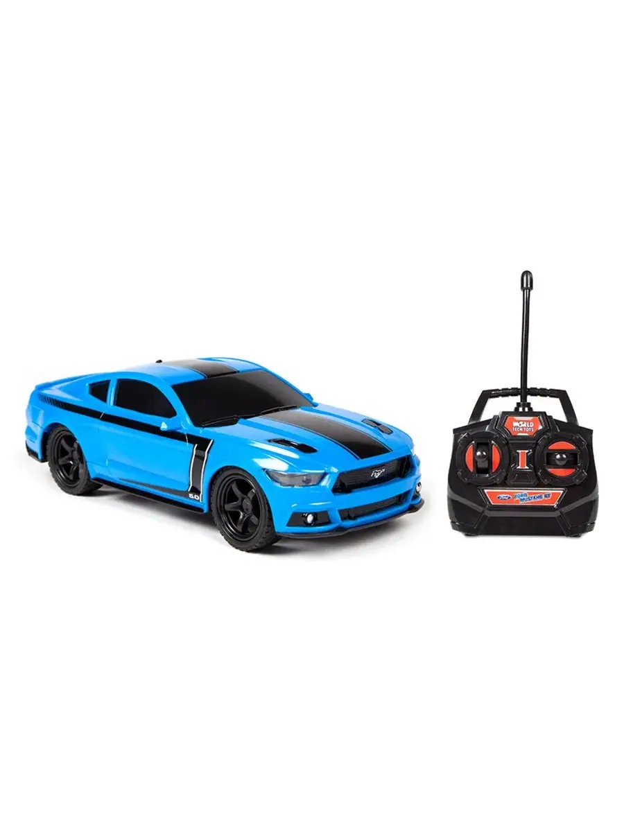 Лицензированная радиоуправляемая модель автомобиля Ford Mustang в масштабе 1:24 World Tech Toys — изображение 3 из 12, мульти