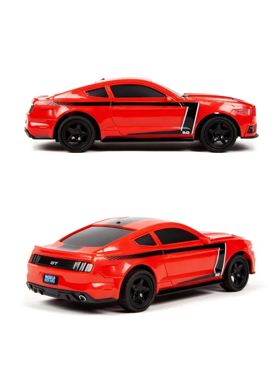 Лицензированная радиоуправляемая модель автомобиля Ford Mustang в масштабе 1:24 World Tech Toys — изображение 6 из 12, мульти