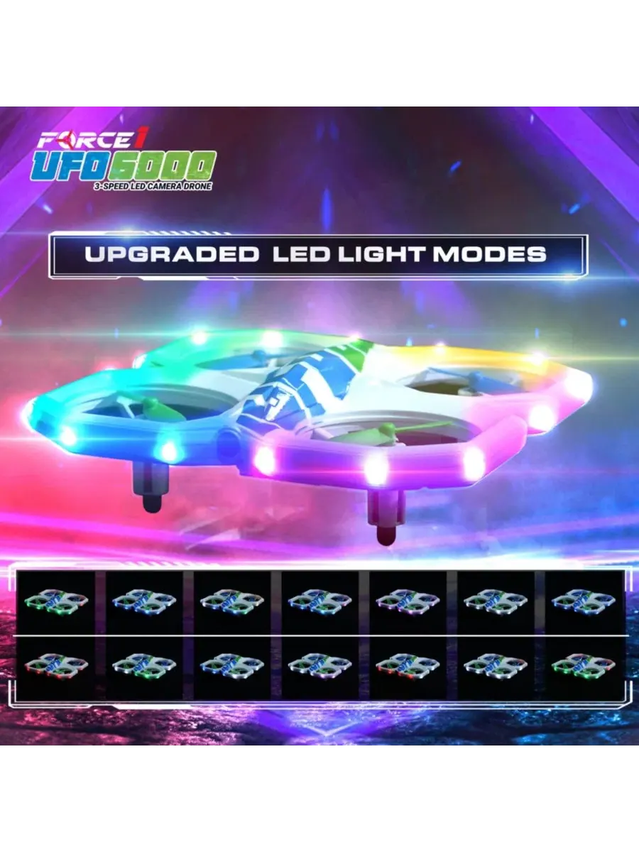 Миниатюрный трюковый радиоуправляемый дрон UFO 6000 Force1 — изображение 6 из 9