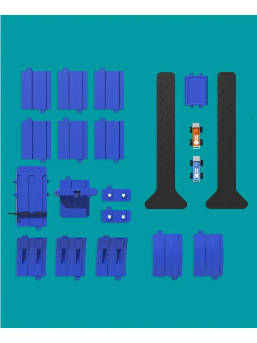 Набор для гонок по бездорожью Downhill Derby Custom Racetrack Set Geoffrey'S Toy Box — изображение 4 из 9, нет цвета