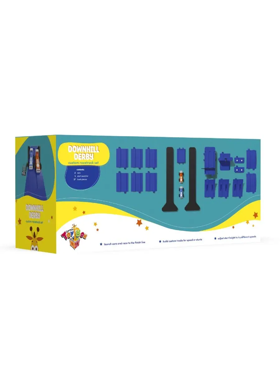 Набор для гонок по бездорожью Downhill Derby Custom Racetrack Set Geoffrey'S Toy Box — изображение 7 из 9, нет цвета