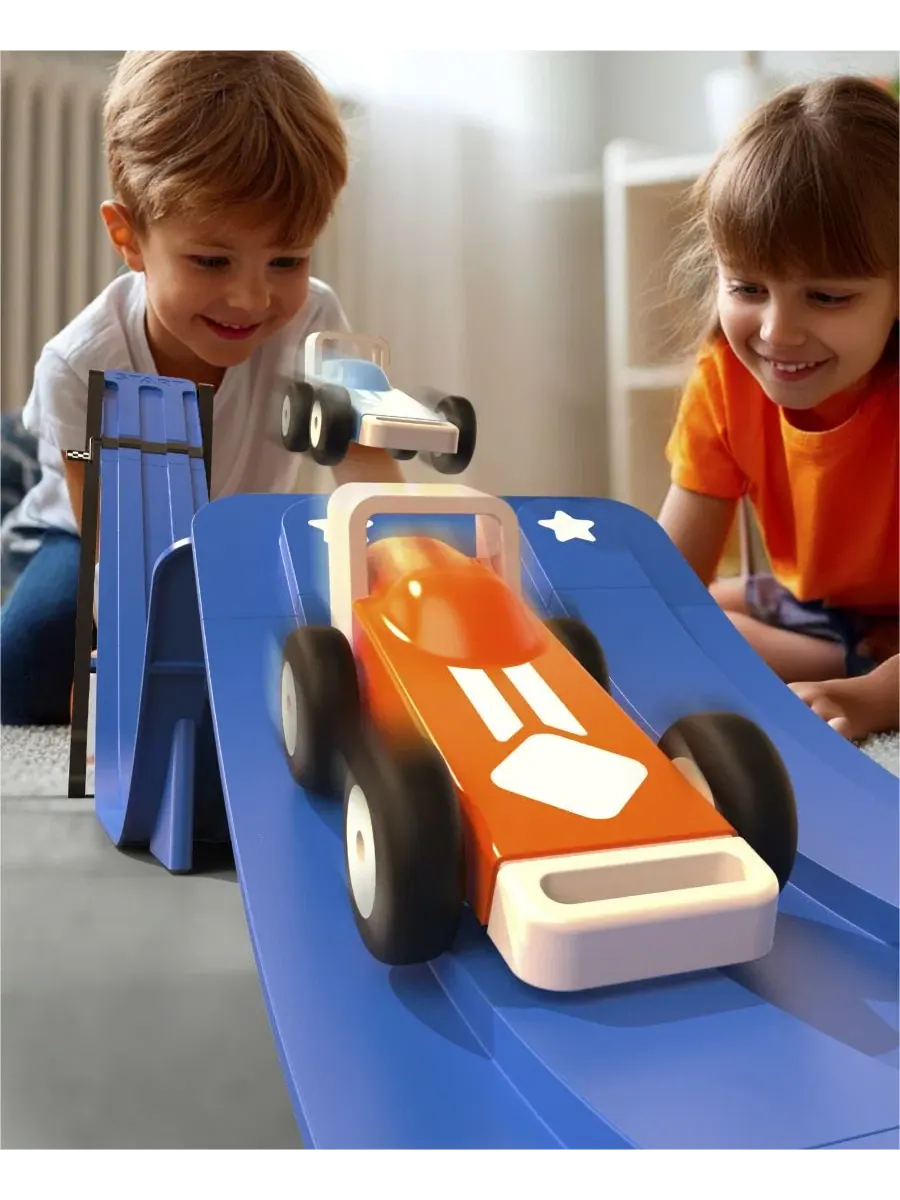 Набор для гонок по бездорожью Downhill Derby Custom Racetrack Set Geoffrey'S Toy Box — изображение 8 из 9, нет цвета
