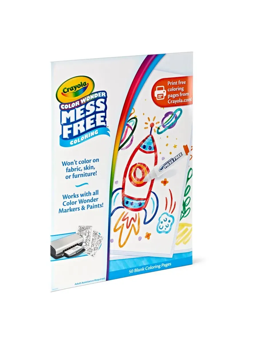 Набор из 2 пачек безвредных раскрасок Color Wonder Blank Crayola — изображение 2 из 5, мульти