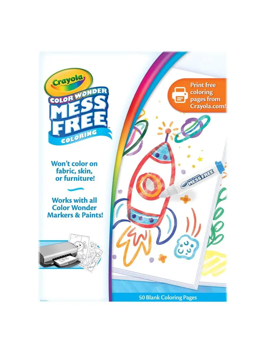 Набор из 2 пачек безвредных раскрасок Color Wonder Blank Crayola — изображение 3 из 5, мульти