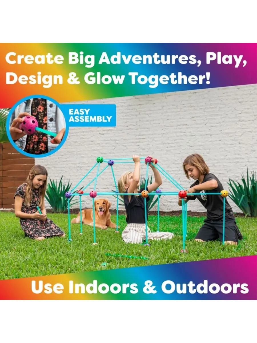 Конструктор «Радужные крепости» от USA Toyz - 90 деталей Power Your Fun — изображение 5 из 9, нет цвета