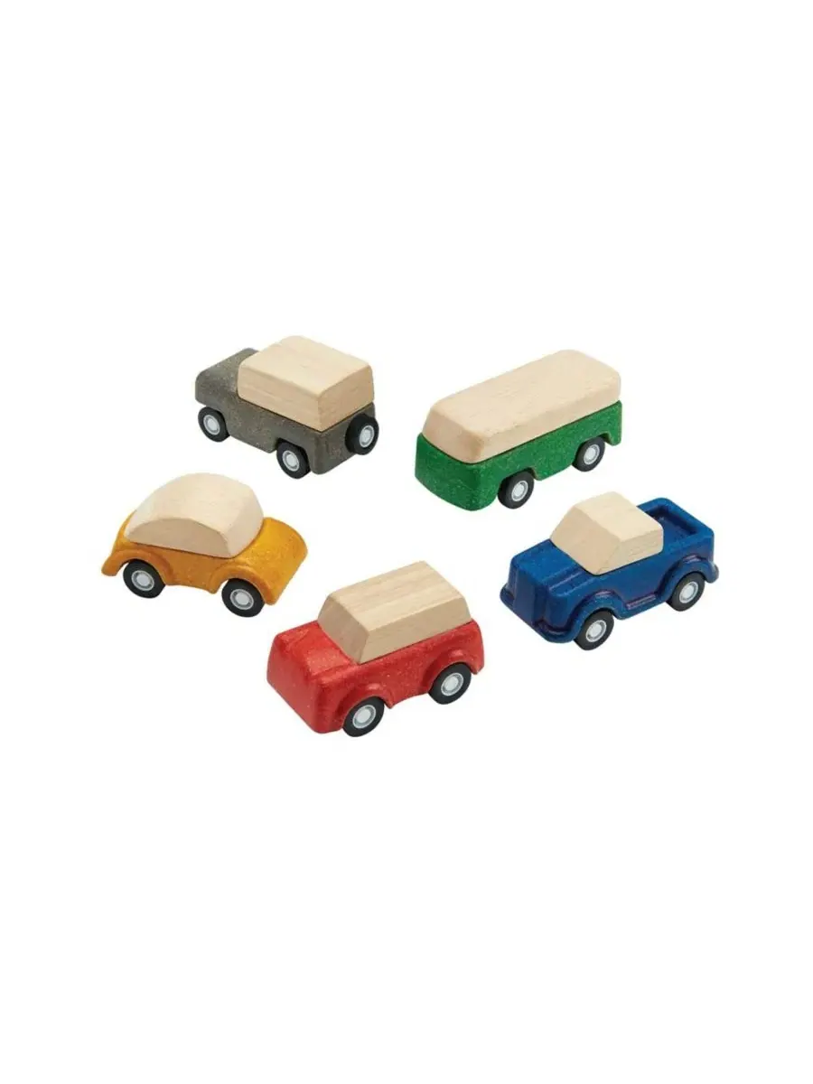 Набор из 5 деревянных машинок PlanWorld Cars PlanToys — изображение 2 из 2, нет цвета