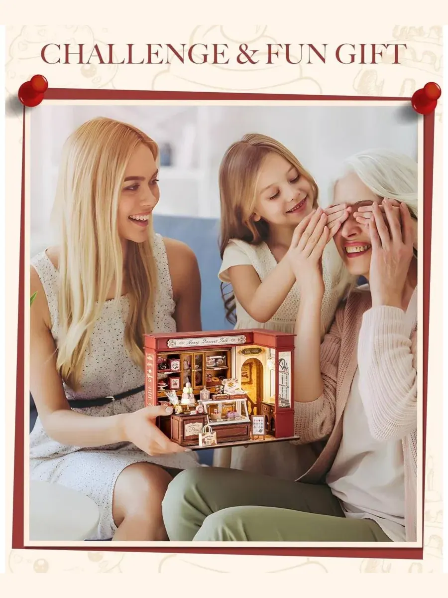 3D-пазл-музыкальная шкатулка Honey Dessert Talk Shop Robotime — изображение 9 из 9, нет цвета