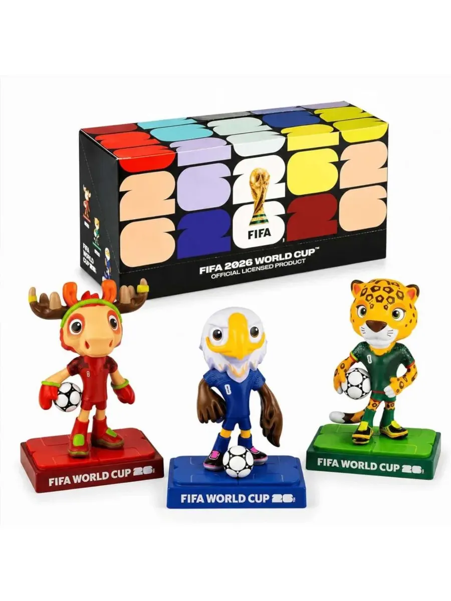 Набор фигурок FIFA World Cup 26 Maple, Zayu и Clutch, 9 см FIFA — изображение 1 из 9, нет цвета