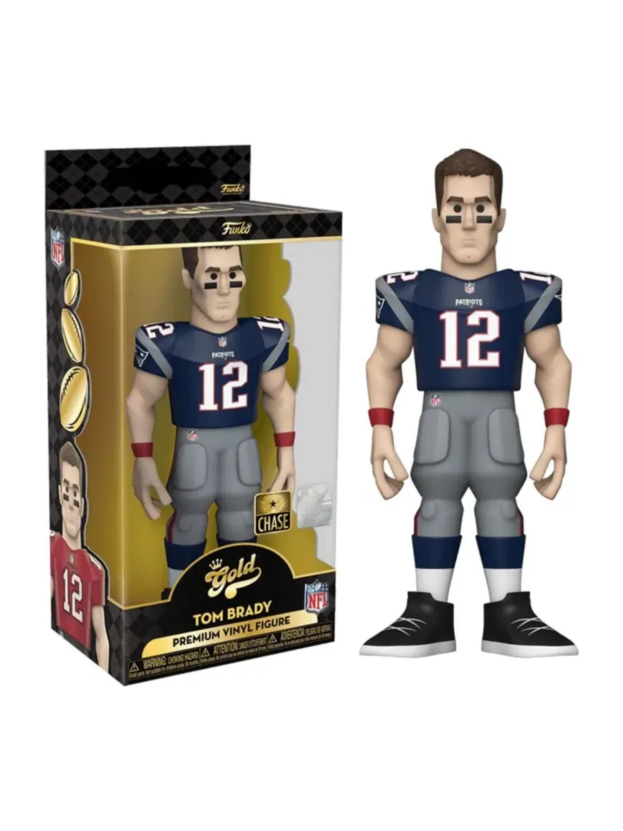 Виниловая фигурка Funko Gold 13 см с изображением Тома Брэди из команды New England Patriots (НФЛ) — мульти