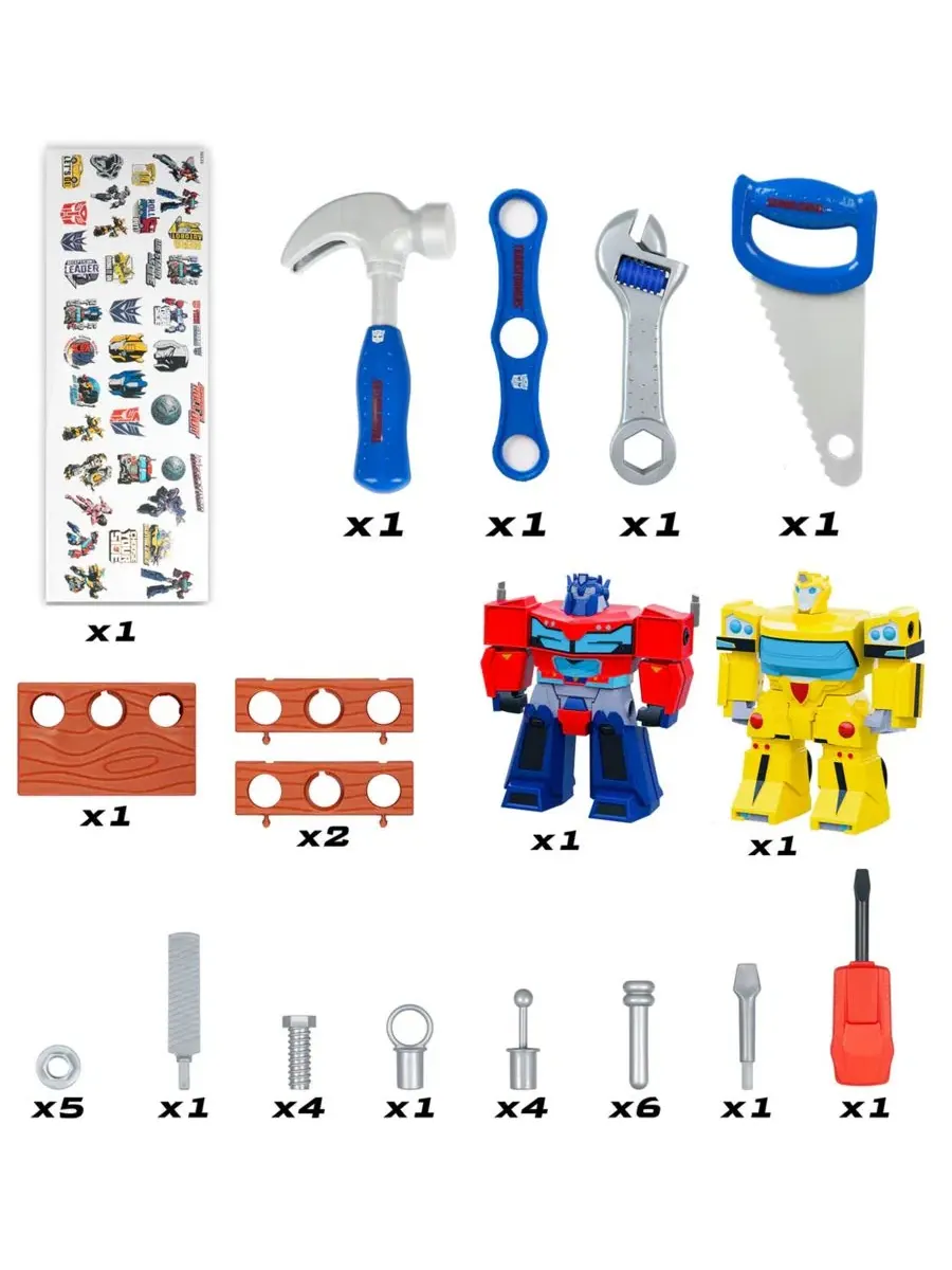 Игровой набор с трансформируемыми роботами Bumblebee и Optimus Prime, 68 деталей World Tech Toys — изображение 3 из 6
