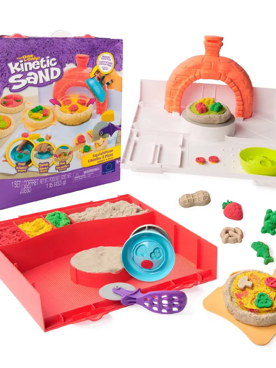 Игровой набор SquishPizza Rising Kinetic Sand — изображение 3 из 4, мульти