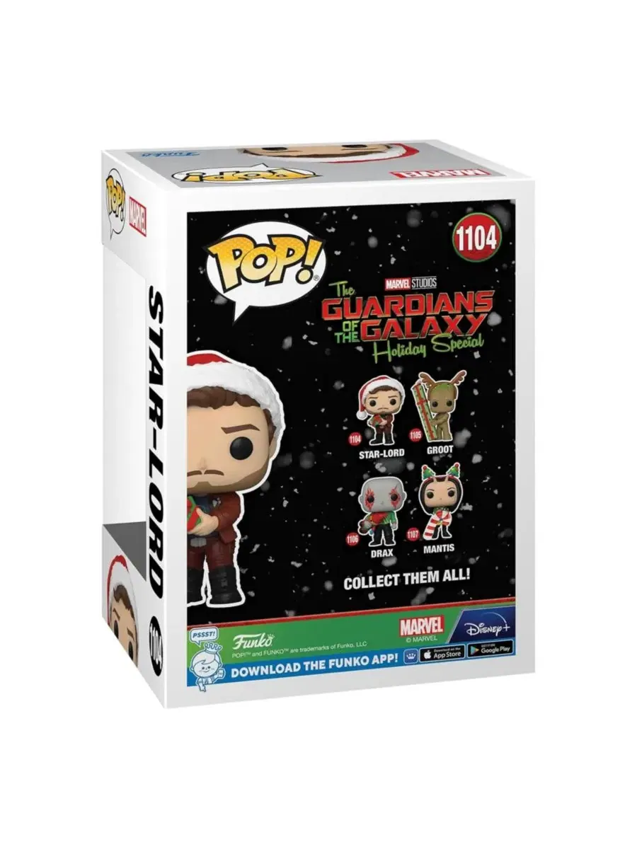 Фигурка Marvel Guardians of Galaxy POP, Holiday Star Lord Funko — изображение 3 из 4, нет цвета