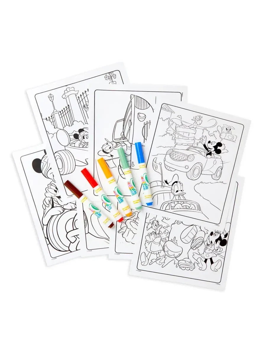 Набор для раскрашивания Color Wonder Mickey Mouse, 2 комплекта по 18 страниц и 5 маркеров Crayola — изображение 4 из 10