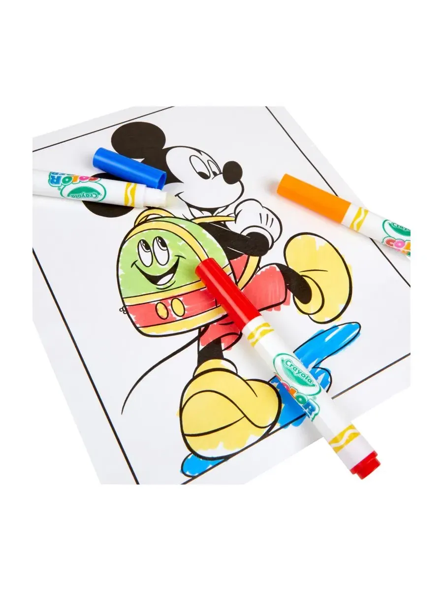 Набор для раскрашивания Color Wonder Mickey Mouse, 2 комплекта по 18 страниц и 5 маркеров Crayola — изображение 9 из 10