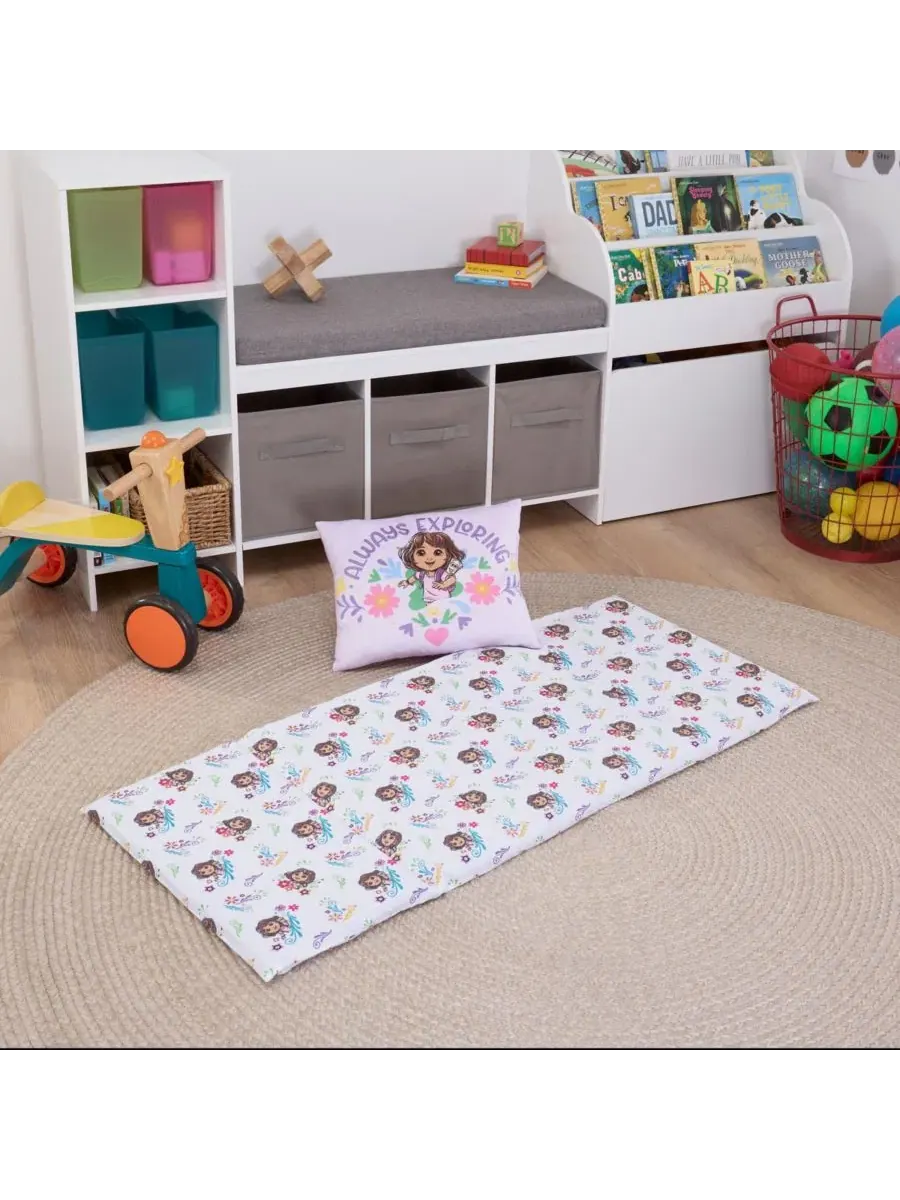 Простыня на подушку для детского коврика NoJo Dora Adventure Awaits, 48×114 см — изображение 3 из 4, нет цвета
