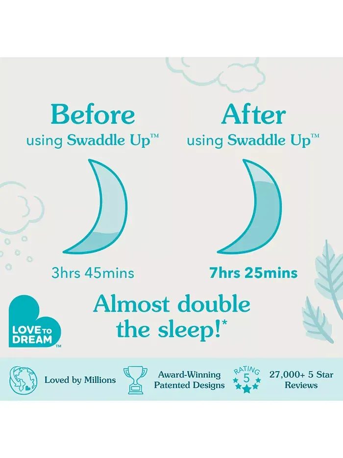 Легкое одеяло-кокон Swaddle Up - бамбук 1.0 TOG Love To Dream — изображение 6 из 8, розовый