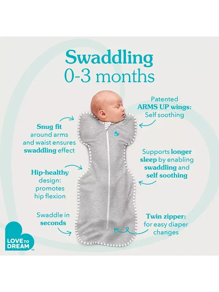 Легкое одеяло-кокон Swaddle Up - бамбук 1.0 TOG Love To Dream — изображение 7 из 8, розовый